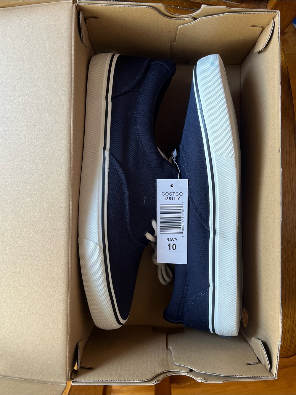 Izod Men’s Navy Blue Lace-Up Casual Canvas Shoes. Size 10. New with tags - Picture 2 of 10